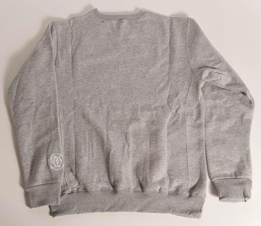 Mark Savior Logo Crewneck Grey Sweatshirt Back View