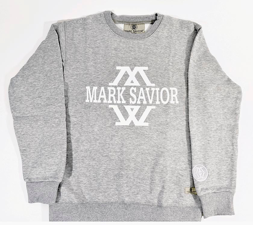 Mark Savior Logo Crewneck Grey Sweatshirt