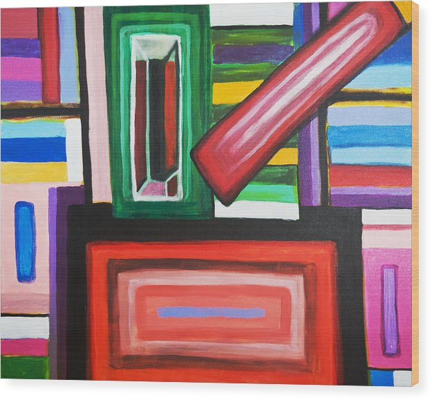 Color Squares - Wood Print