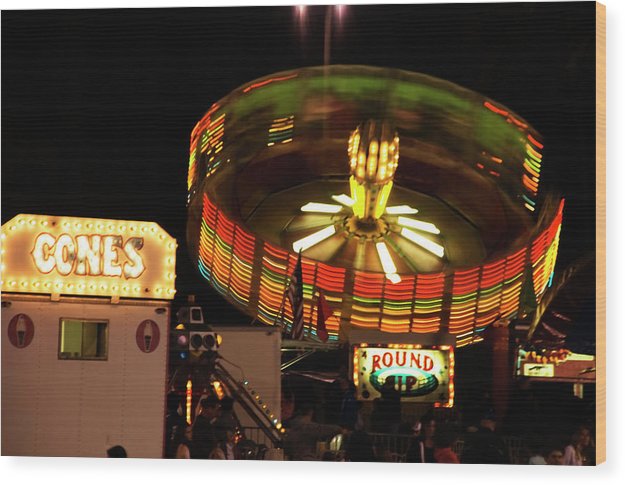 Colorful Round Up Wheel - Wood Print