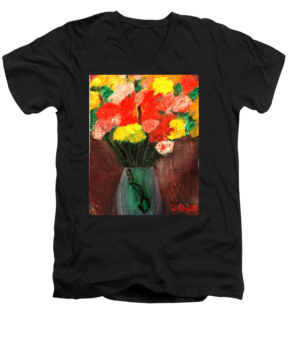 Flowers Still Life - Men's V-Neck T-Shirt