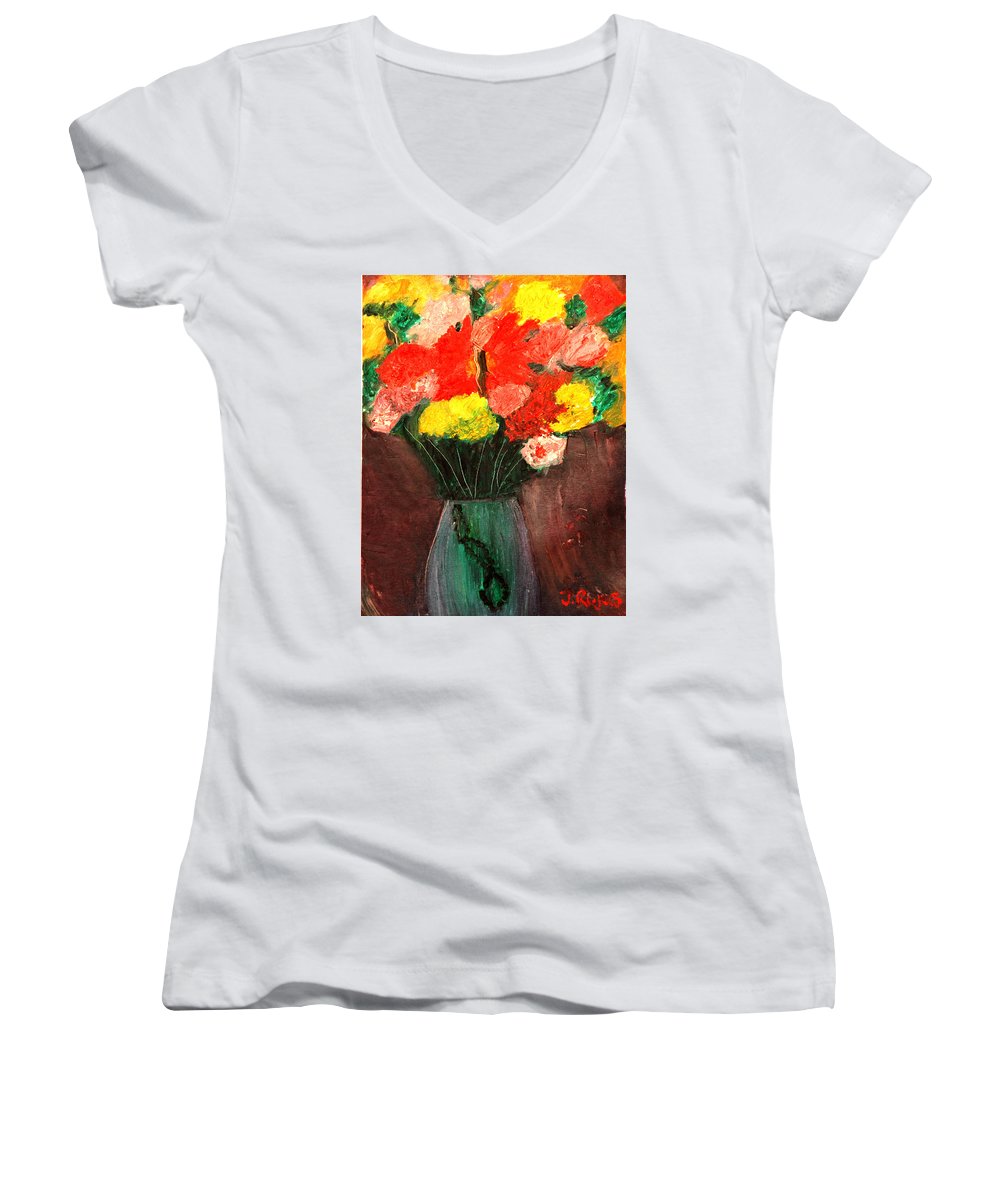 Flowers Still Life - Women's V-Neck