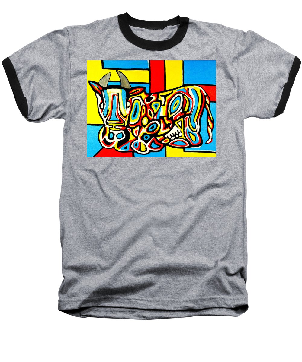 Haring's Cow - Baseball T-Shirt