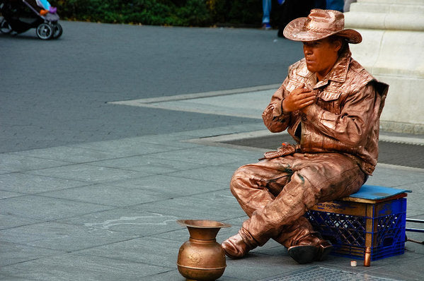 Man Painted In Copper - Art Print