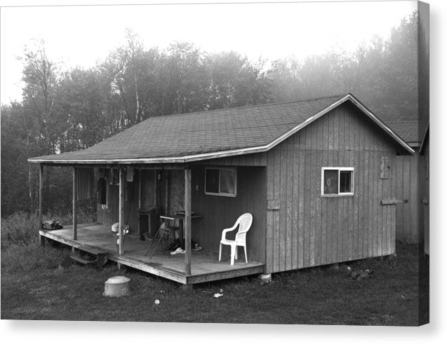 Misty Morning At The Cabin - Canvas Print