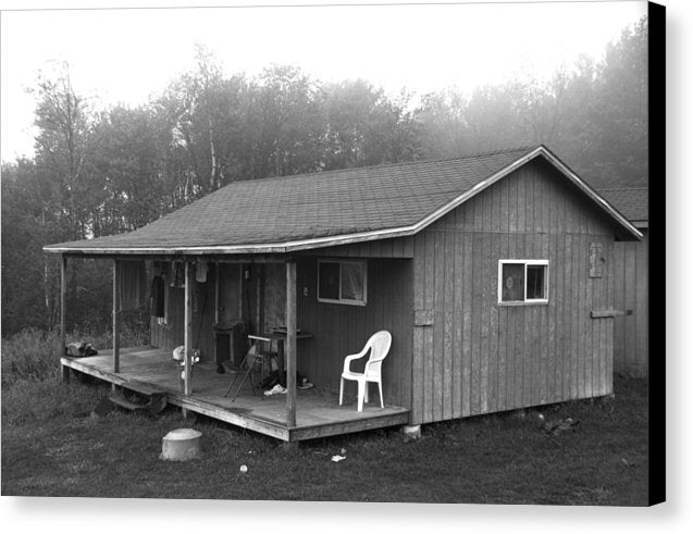 Misty Morning At The Cabin - Canvas Print