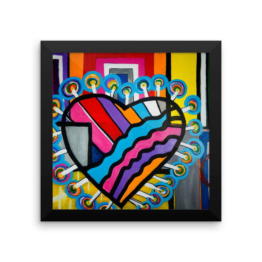 Heart Framed photo paper poster