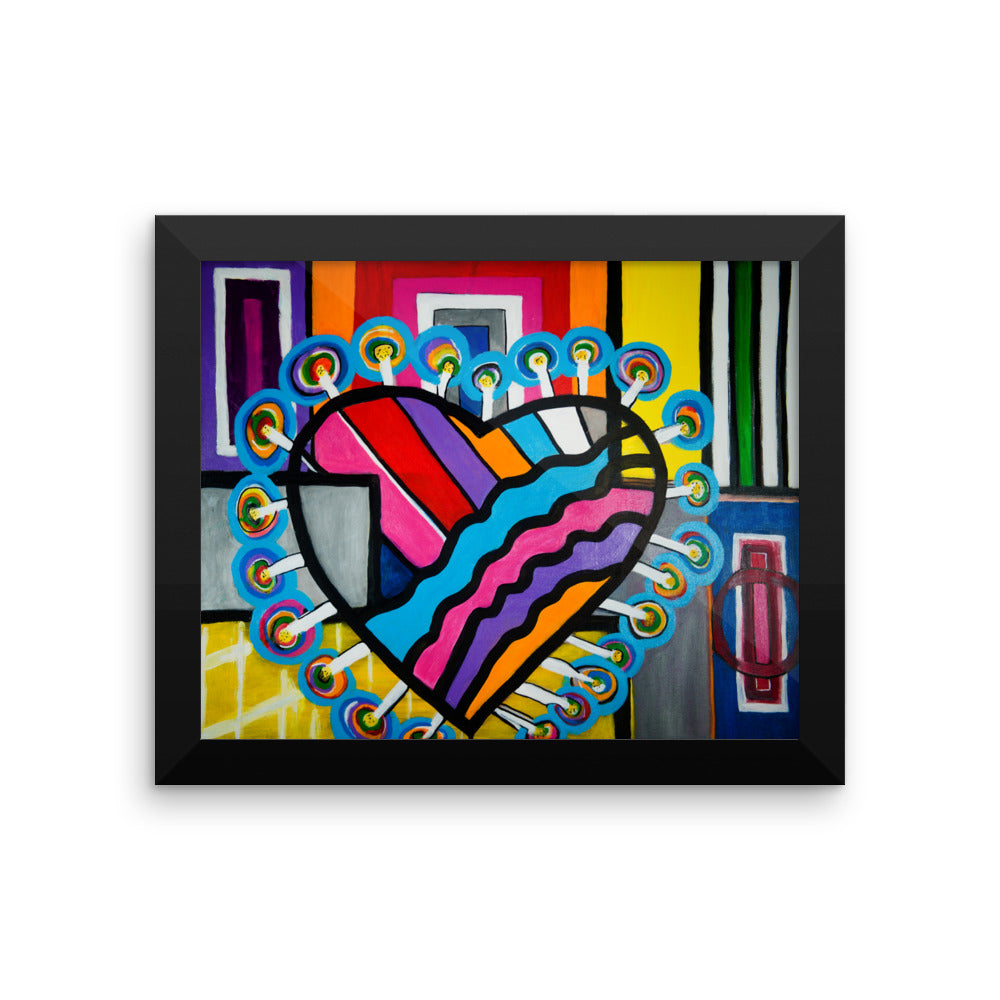 Heart Framed photo paper poster